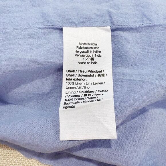 J. Crew 100% Linen Daysream Smocked dress in French blue women's size Medium - Picture 7 of 7